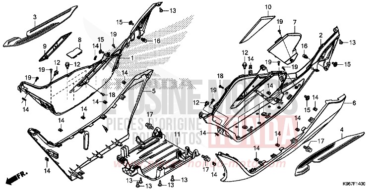 FLOOR STEP for PCX 125 PEARL SPLENDOR RED (R369) from 2019